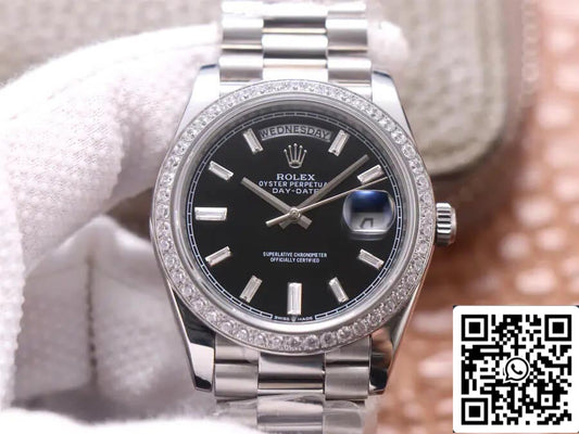 Rolex Day Date M228349RBR-0003 1:1 Mejor edición EW Factory esfera negra