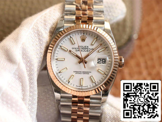 Rolex Datejust M126231-0017 1:1 Mejor edición EW Factory esfera blanca