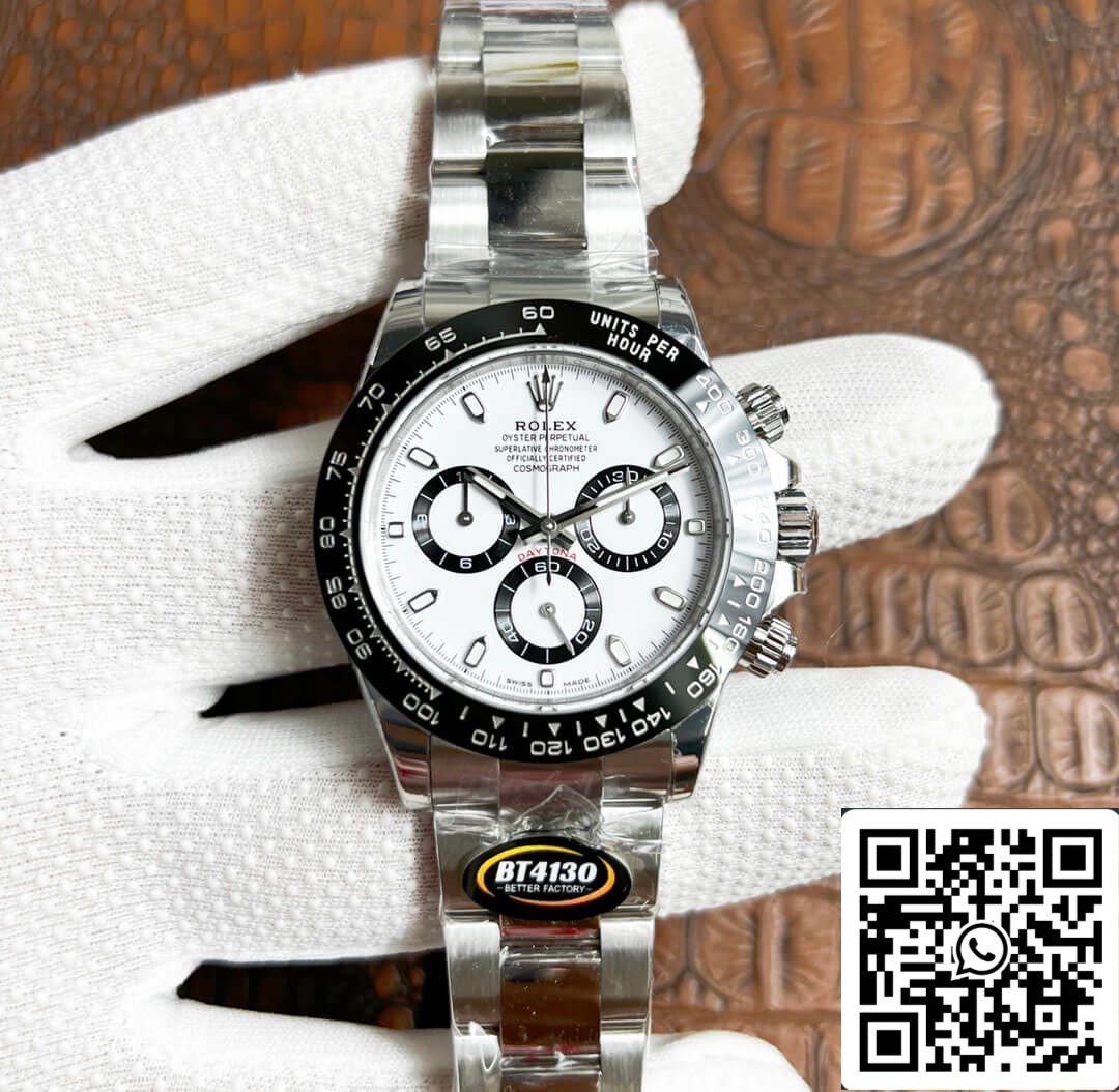 Rolex Daytona M116500LN-0001 1:1 Mejor edición BT Factory esfera blanca