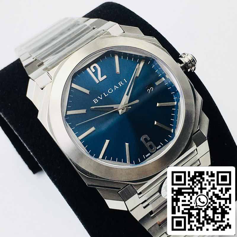 Bulgari Octo 102105 BGO38C3SSD 1:1 Best Edition BV Factory quadrante blu