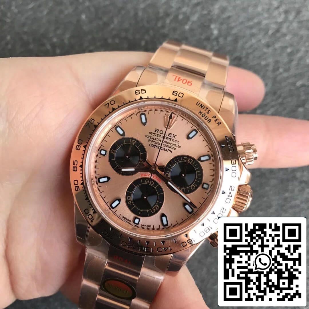 Rolex Daytona m116505-0009 Quadrante champagne Noob Factory 1:1 Best Edition