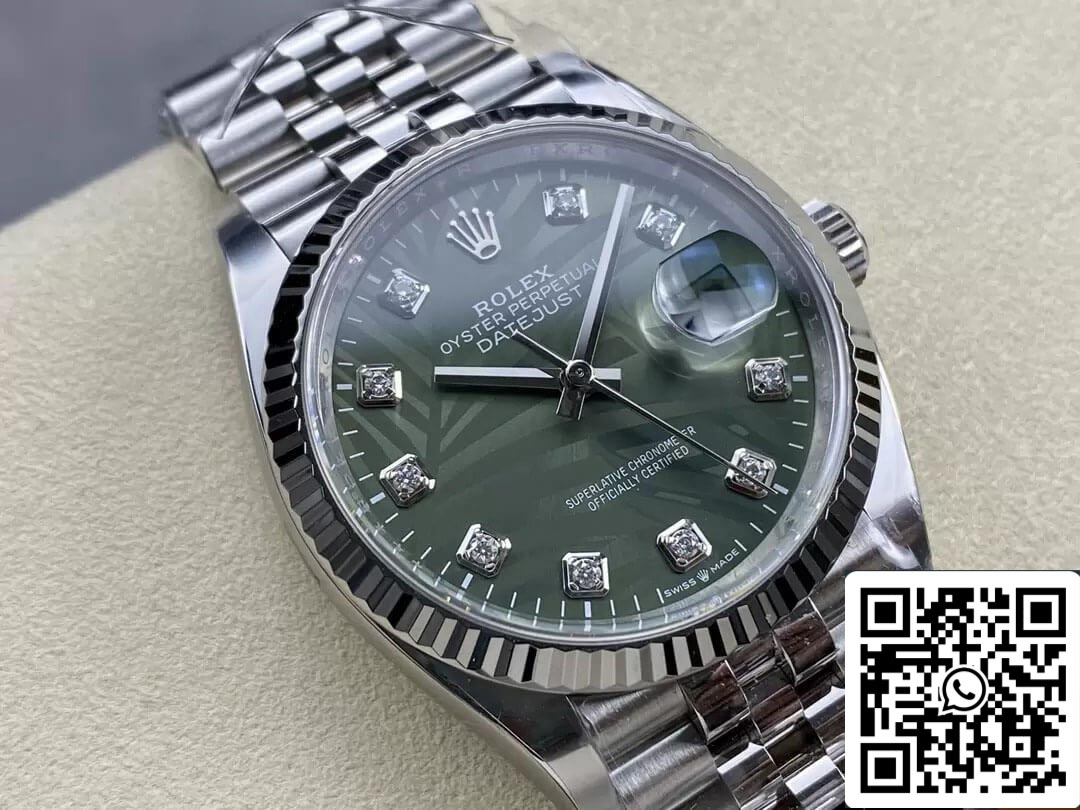 Rolex Datejust M126234-0055 36MM 1:1 Best Edition Quadrante verde fabbrica pulita