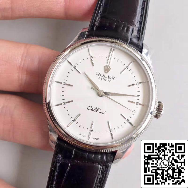 Rolex Cellini 50509 MKS Factory 1:1 Mejor Edición Suizo ETA3132 Esfera Blanca