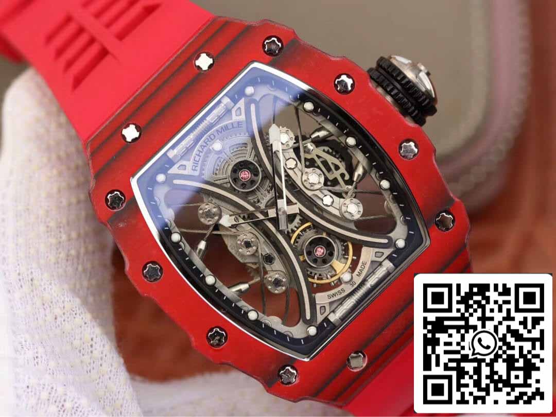 Richard Mille RM53-01 1:1 Best Edition KV Factory Red TPT Fibra di carbonio