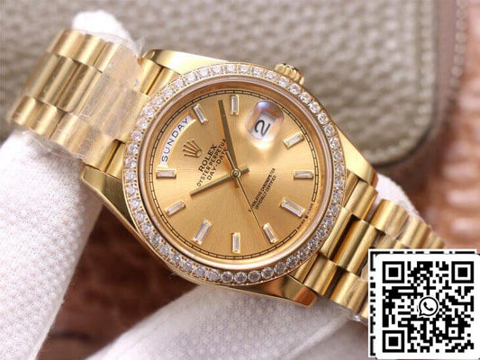 Rolex Day Date M228348RBR-0002 1:1 Mejor Edición EW Factory Esfera Champán