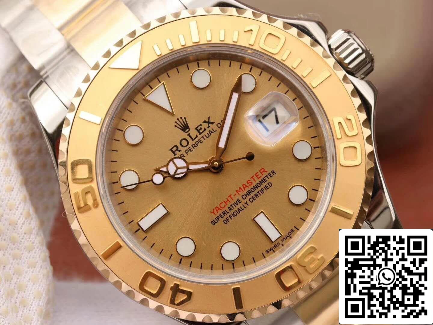 Rolex Yacht-Master 16623 1:1 Best Edition quadrante dorato svizzero ETA2836 avvolto in oro