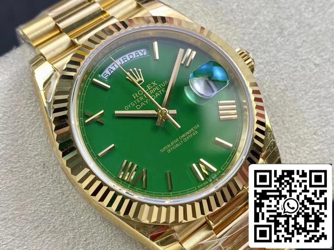 Rolex Day Date M228238-0061 1:1 Mejor Edición EW Factory Esfera Verde