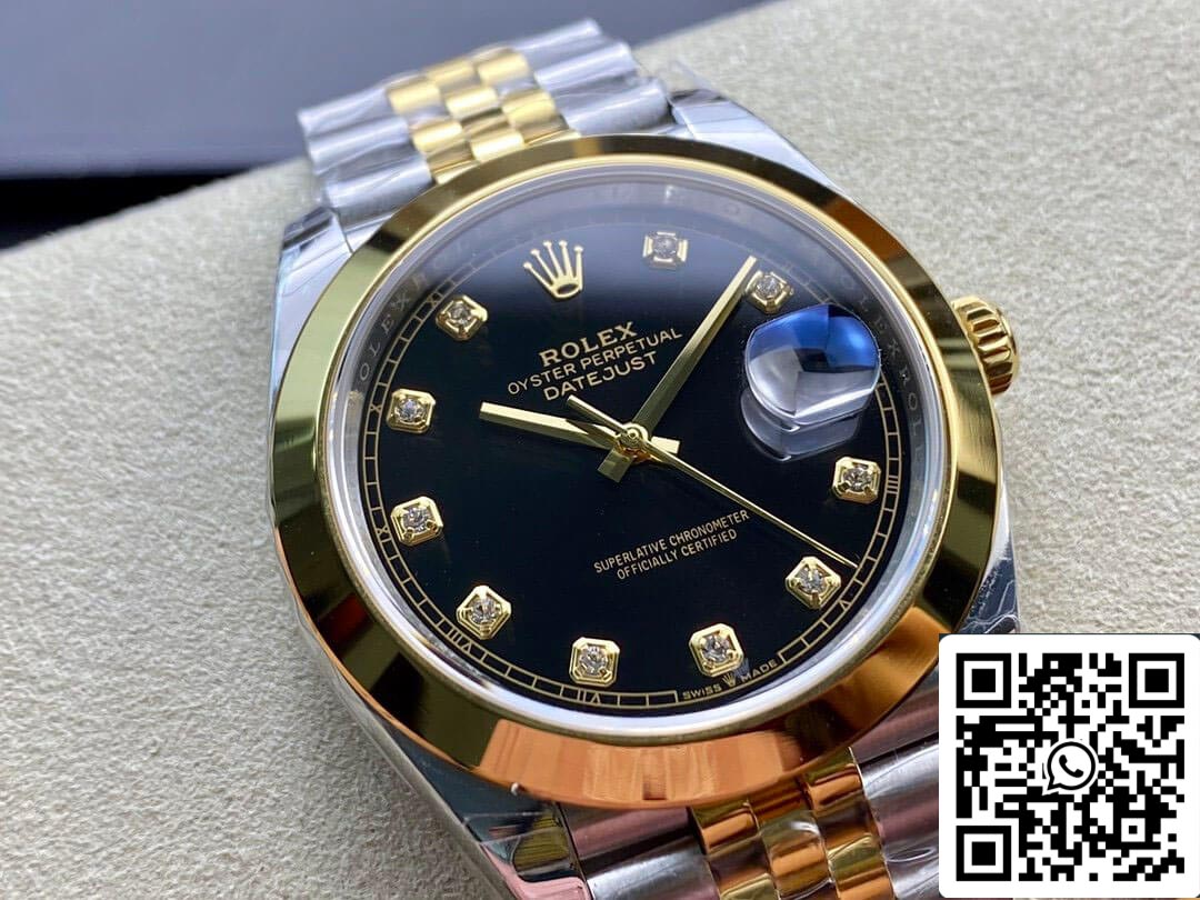 Rolex Datejust M126303-0006 1:1 Mejor edición EW Factory esfera negra