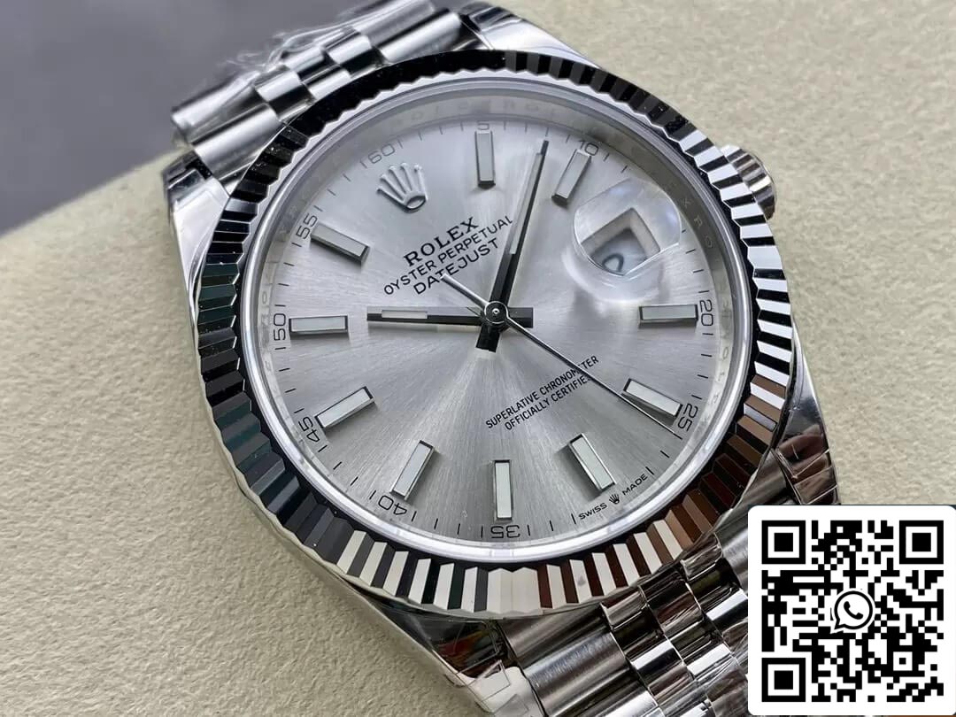 Rolex Datejust M126334-0004 1:1 Mejor edición VS esfera plateada de fábrica