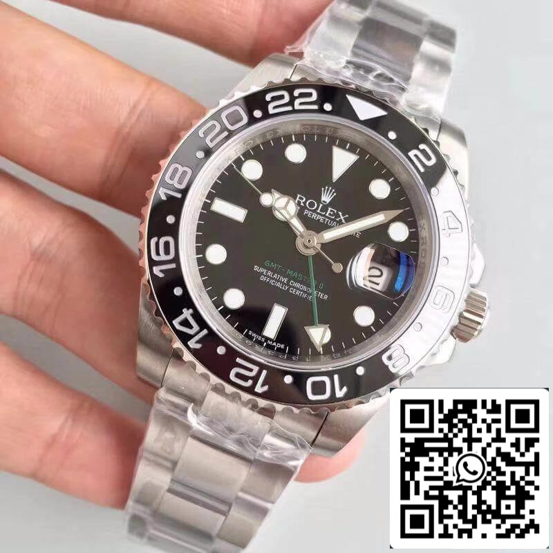 Rolex GMT-Master II 116710LN Noob Factory Esfera negra 1:1 Mejor edición suiza ETA2836-2