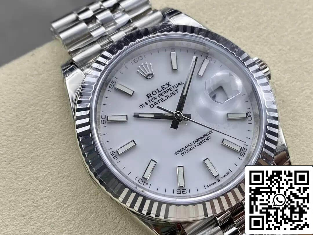 Rolex Datejust M126334-0010 1:1 Mejor Edición VS Esfera Blanca de Fábrica