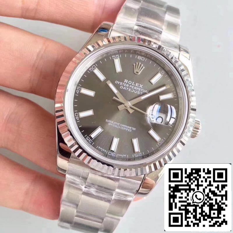 Rolex Datejust II M126334-0014 EW Factory 1:1 Best Edition Swiss ETA3235 Dark Rhodium Dial