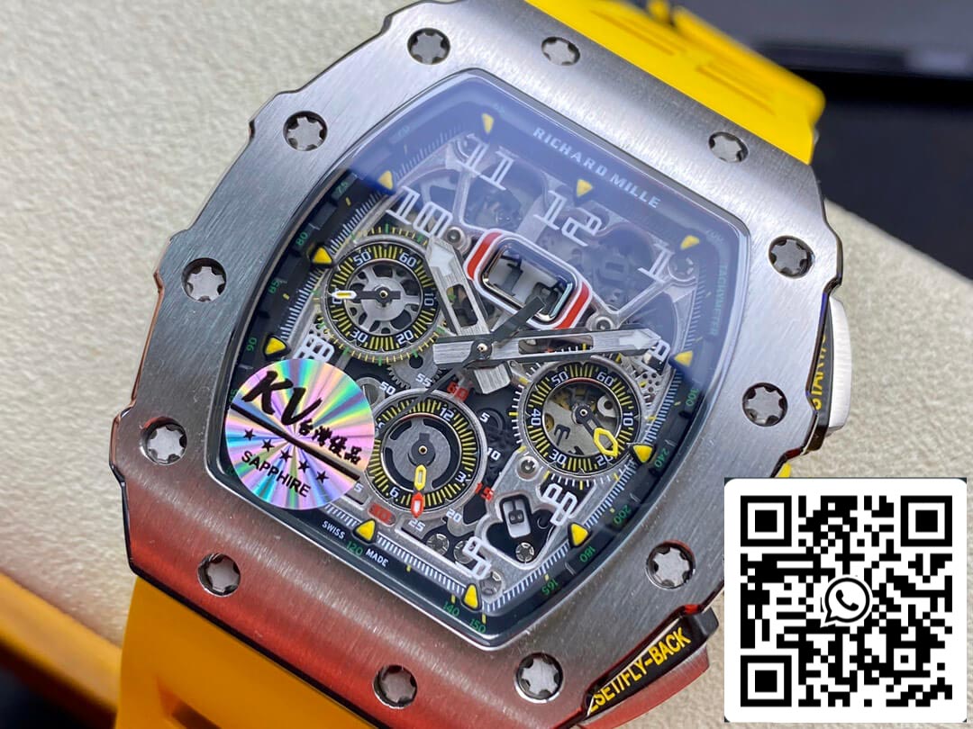 Richard Mille RM011 FELIPE MASSA 1:1 Best Edition KV Factory Cassa in acciaio al titanio