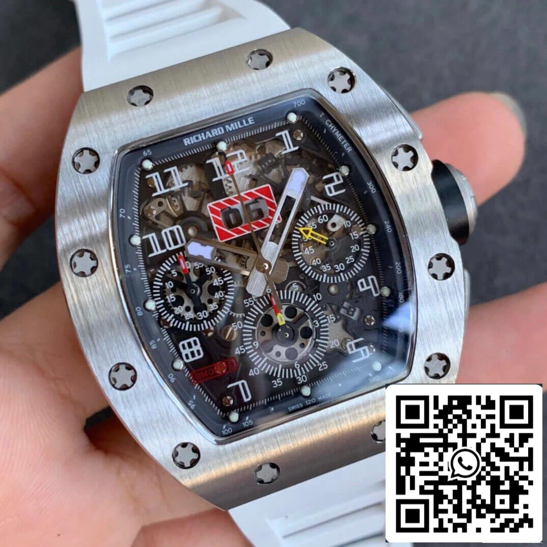 Richard Mille RM11-03 1:1 Best Edition KV Factory Correa Roja de Fibra de Carbono