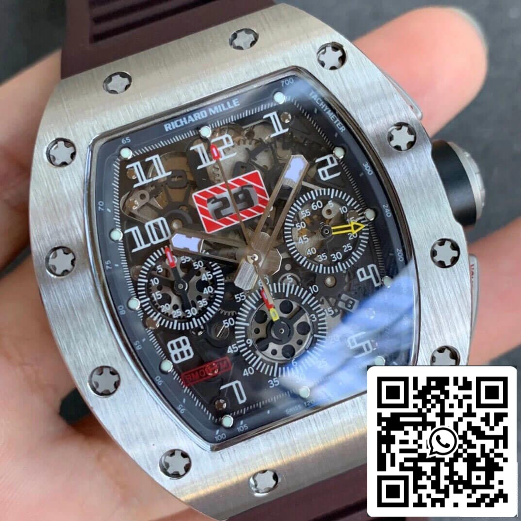 Cinturino Richard Mille RM11 1: 1 Best Edition KV Factory titanio marrone