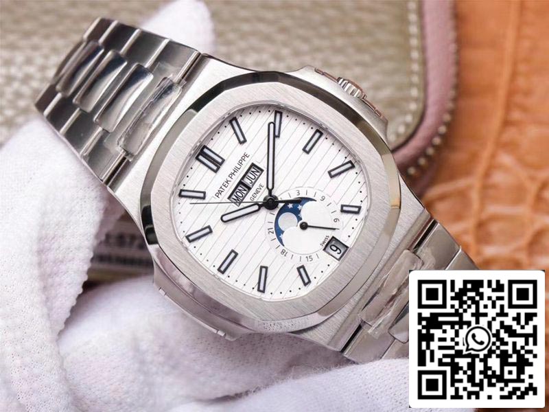 Patek Philippe Nautilus 5726/1A-010 1:1 Mejor Edición PF Factory Esfera Blanca Suiza ETA324