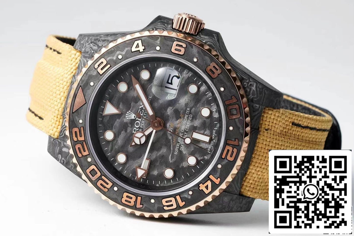 Rolex GMT-MASTER II Diw 1:1 Best Edition Yellow Fabric Strap