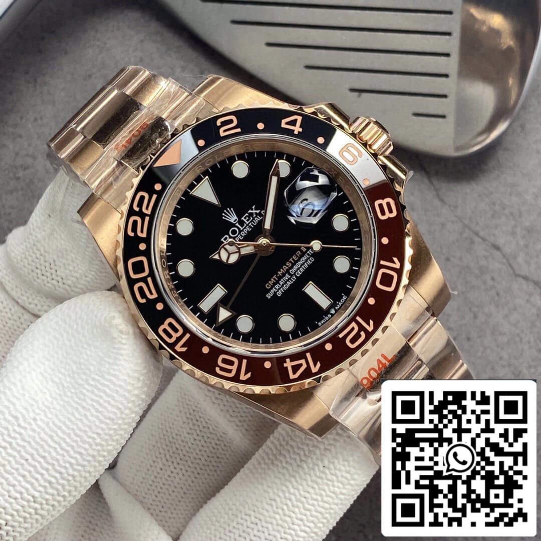 Rolex GMT Master II 126715CHNR-0001 1:1 Mejor Edición GM Factory Oro Rosa