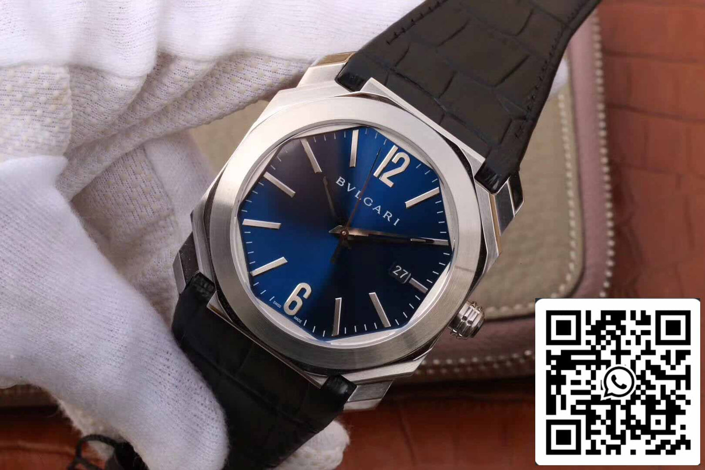 Bulgari Octo 102429 BGO38C3SLD 1:1 Best Edition quadrante blu scuro