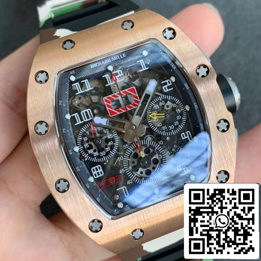 Richard Mille RM11 1:1 Mejor edición KV Factory Correa de camuflaje en oro rosa