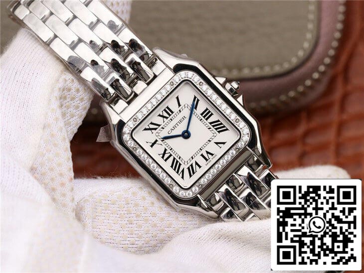 Panthere De Cartier W4PN0008 Quadrante argentato con diamanti GF Factory Best Edition 1: 1