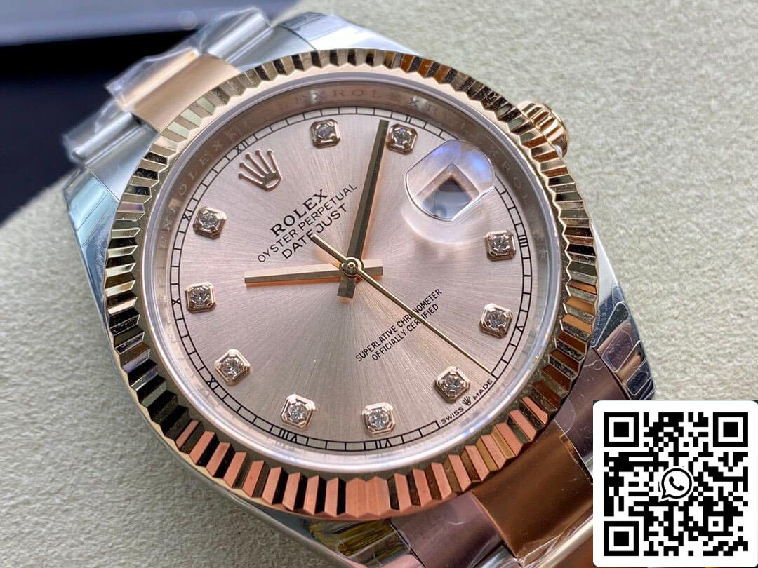 Rolex Datejust M126331-0007 41MM 1:1 Mejor edición EW Factory V3 esfera rosa