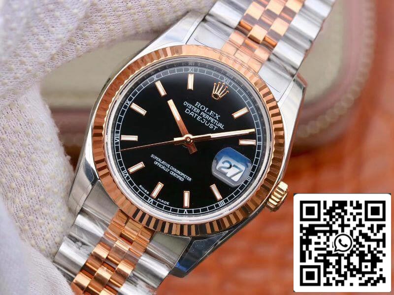 Rolex Datejust 36MM 126201 AR Factory 1:1 Best Edition svizzero ETA3135 quadrante nero