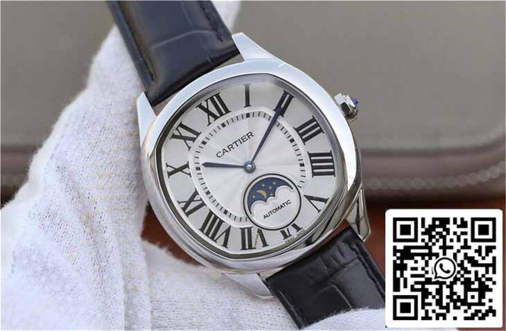 Drive De Cartier Moonphase WSNM0008 1:1 Mejor Edición Acero Inoxidable