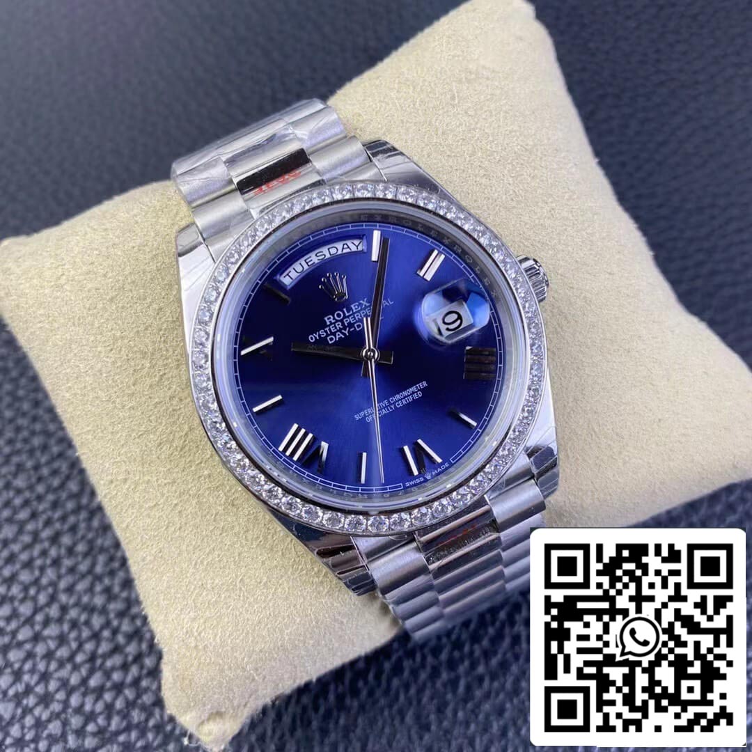 Rolex Day Date 228349RBR-0005 1:1 Mejor edición EW Factory esfera azul