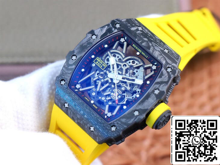 Richard Mille RM35-02 1: 1 Best Edition ZF Factory cinturino in caucciù giallo