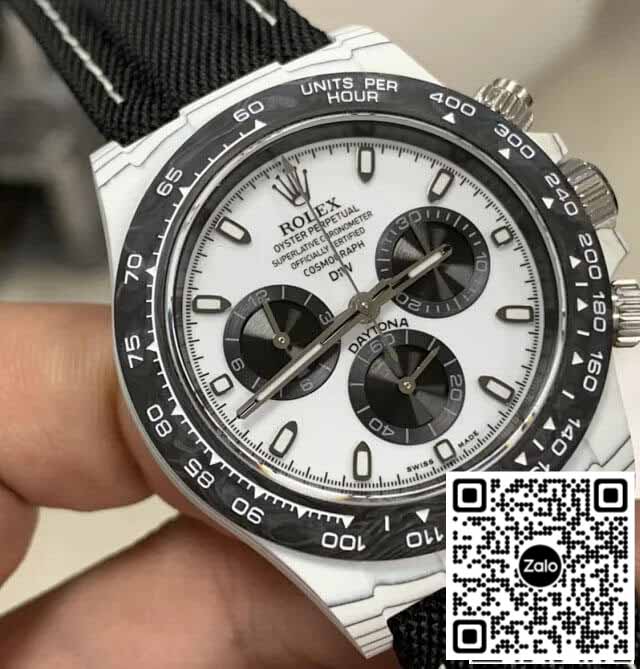 Rolex Daytona 1:1 Best Edition Diw Factory NTPT Carbon Fiber White Dial