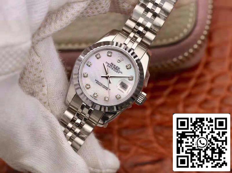 Rolex Lady Datejust 28MM 1:1 Mejor Edición Movimiento Suizo NH05 Esfera Blanca