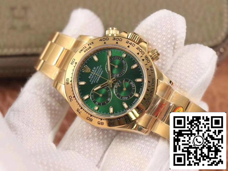 Rolex Daytona M116508-0013 1:1 Best Edition Noob Factory quadrante verde svizzero ETA4130