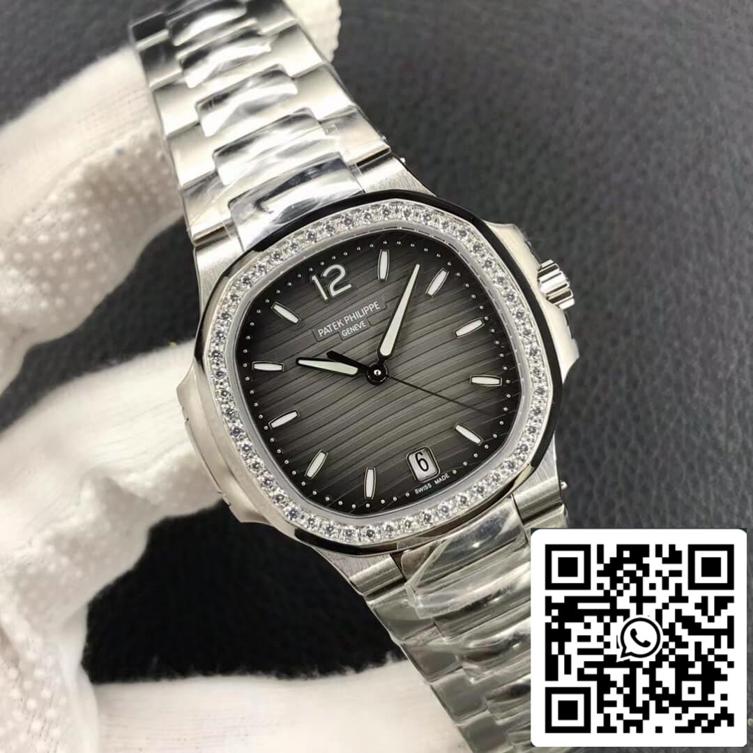 Patek Philippe Nautilus Ladies 7118-1200A-011 1:1 Best Edition PF Factory Diamond Bezel