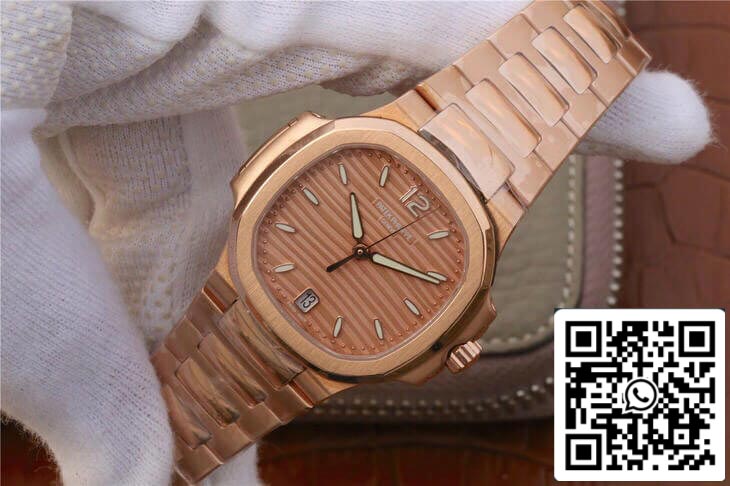 Patek Philippe Nautilus Ladies 7118-1R-010 1:1 Mejor edición PF Factory Oro rosa