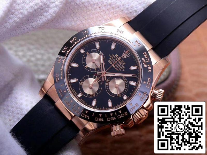 Rolex Daytona M116515LN-0017 1:1 Mejor Edición Noob Factory Esfera Negra Suiza ETA4130