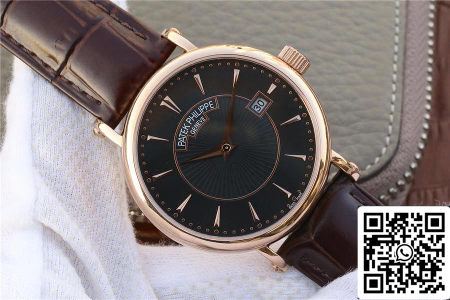 Patek Philippe Calatrava 1:1 Best Edition ZF Factory cinturino in pelle oro rosa