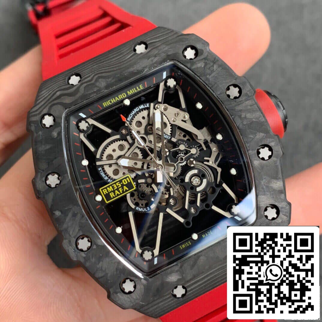 Richard Mille RM35-01 Cinturino rosso KV Factory in scala 1: 1 della migliore edizione