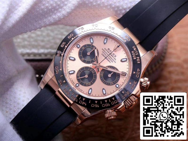 Rolex Daytona M116515LN-0021 1:1 Best Edition Noob Factory Pink Dial Swiss ETA4130