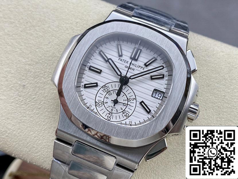 Patek Philippe Nautilus 5980/1A-019 1:1 Mejor Edición PPF Esfera Blanca de Fábrica