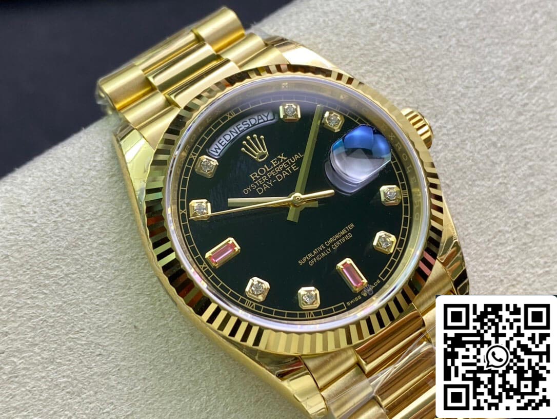 Rolex Day Date 118208 1:1 Best Edition EW Factory quadrante nero