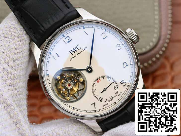 IWC Tourbillon portugués 1:1 Mejor edición ZF Factory esfera blanca