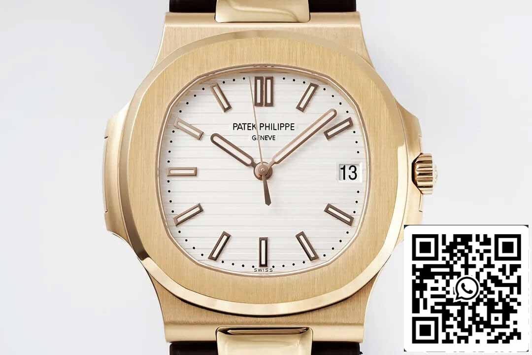 Patek Philippe Nautilus 5711 1: 1 Best Edition PPF Factory Cinturino in caucciù marrone