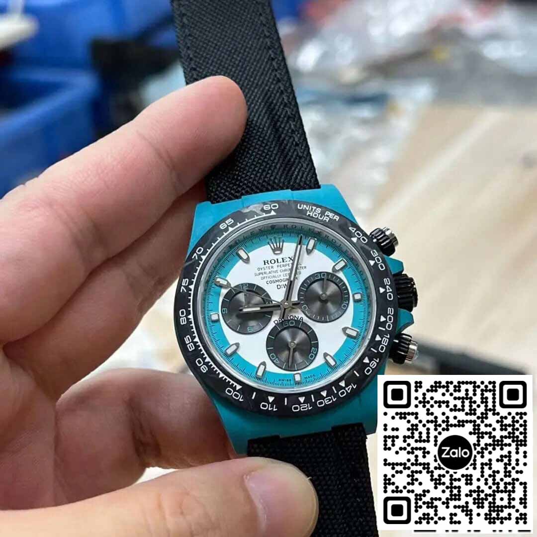 Rolex Daytona 1:1 Best Edition Diw Factory NTPT Custodia in fibra di carbonio blu