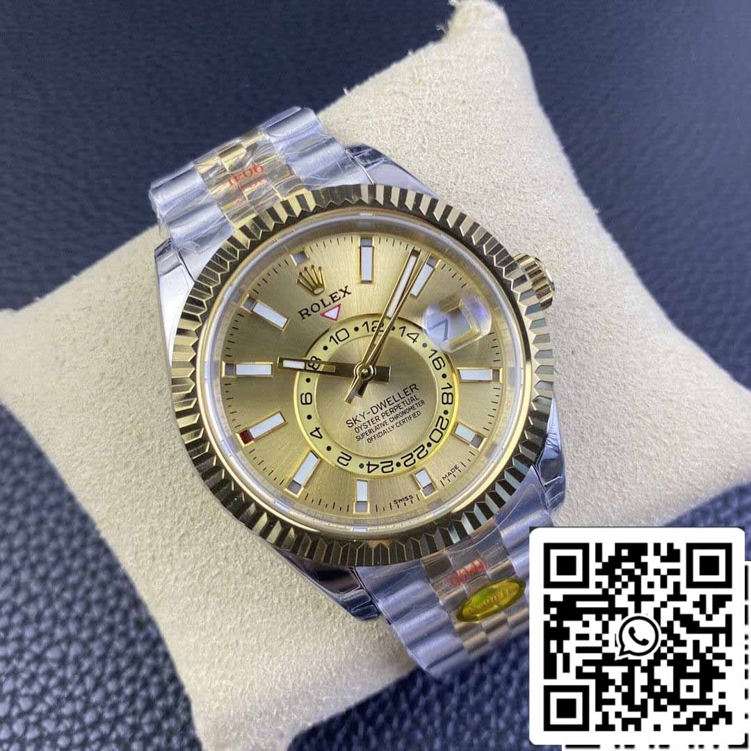 Rolex Sky Dweller M336933-0002 1:1 Best Edition Noob Factory V2 quadrante champagne