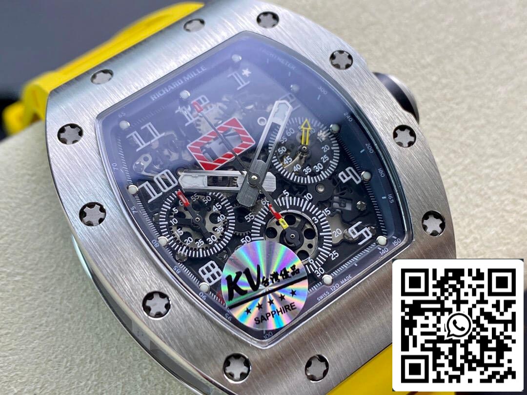 Richard Mille RM11 1:1 Best Edition KV Factory Correa de titanio amarilla