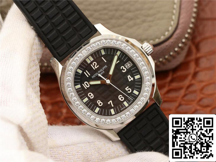 Patek Philippe Aquanaut 5067A-001 1:1 Mejor Edición PPF Factory Diamante Esfera Negra