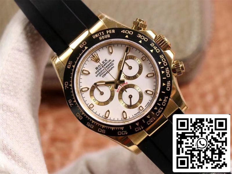 Rolex Daytona M116518LN-0041 1:1 Best Edition Noob Factory quadrante bianco svizzero ETA4130