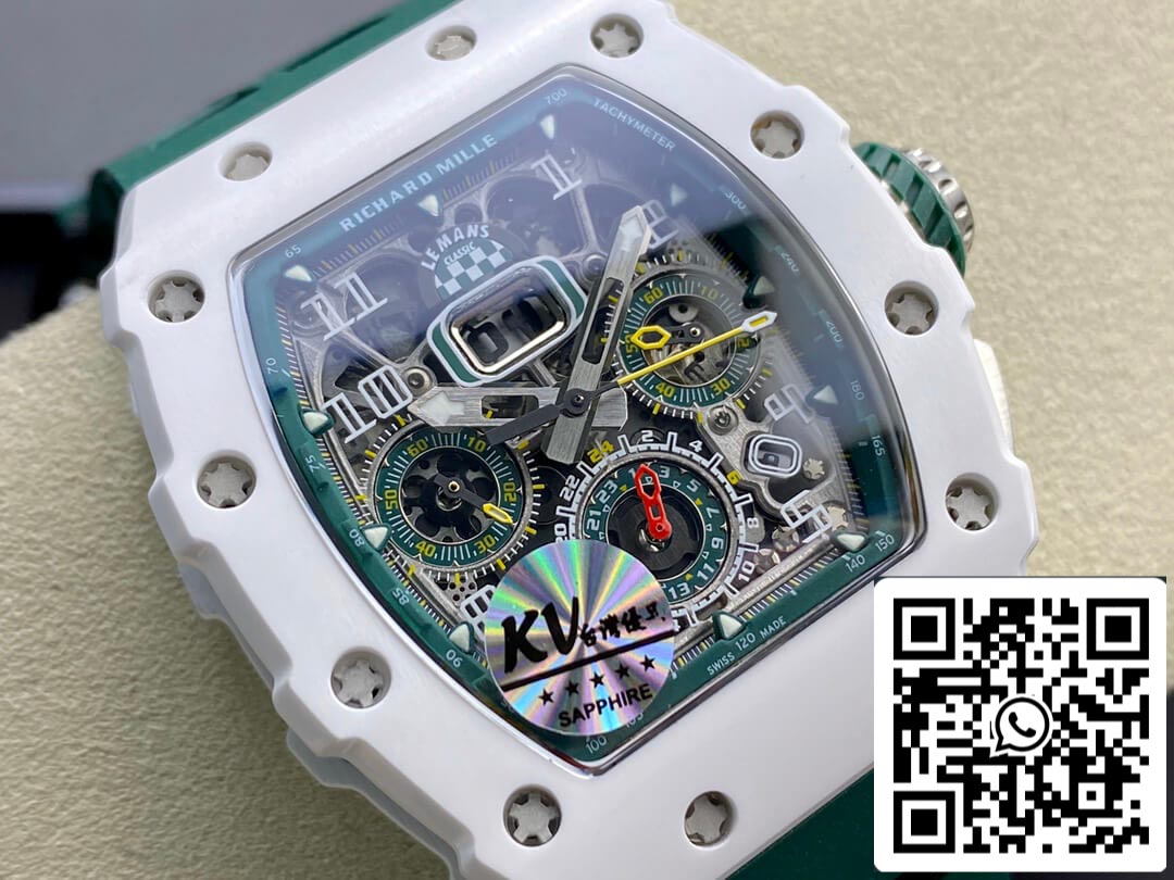 Richard Mille RM011-03 1:1 Best Edition KV Factory Green Strap