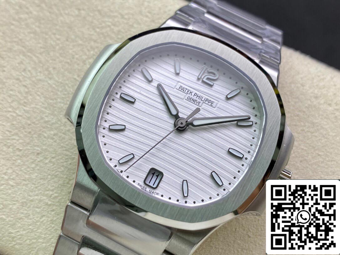 Patek Philippe Nautilus Ladies 7118/1A-010 1:1 Mejor edición 3K Factory esfera plateada